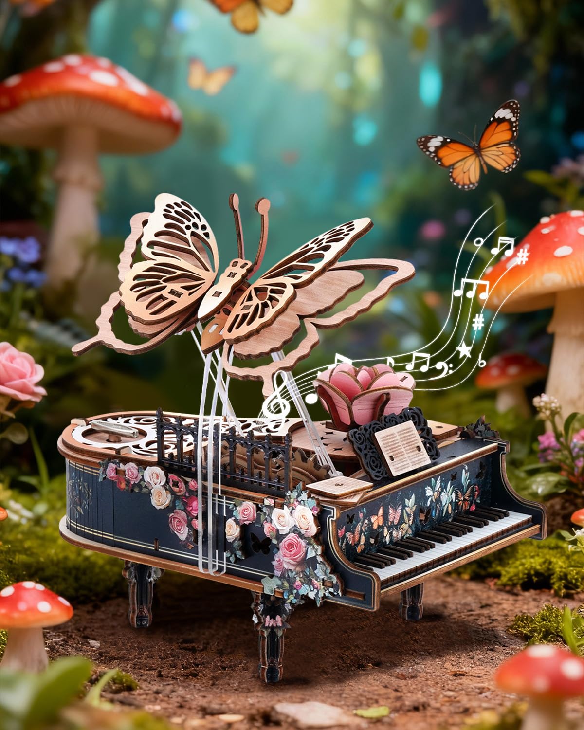 3D Puzzles for Adults, 3D Piano Puzzle Model Kit, Wooden Piano Puzzles for Adults Home Desk Decor DIY Crafts Wooden Music Box Puzzle Gifts for Men Women Hobbies for Holiday Birthday - Image 2