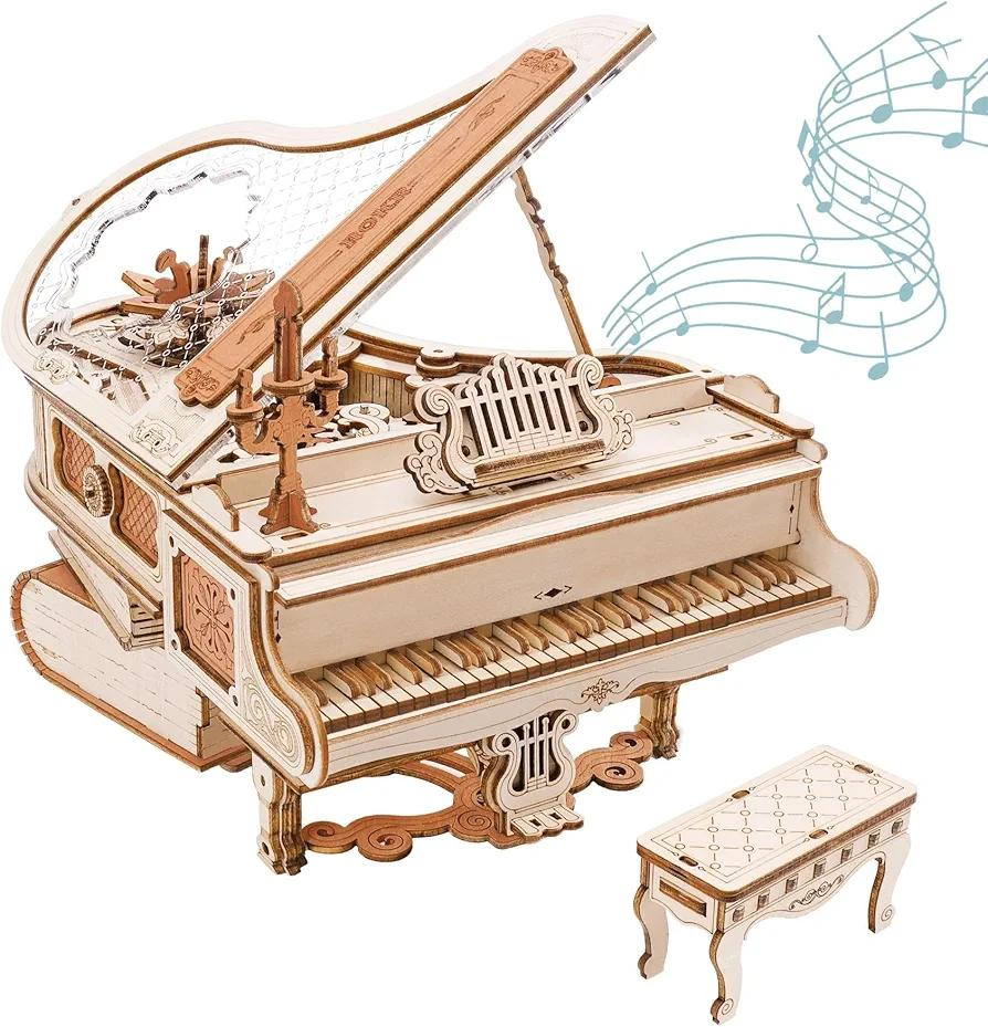 3D Wooden Puzzles for Adults 223pcs Piano Model Kit 1:2 - Image 2
