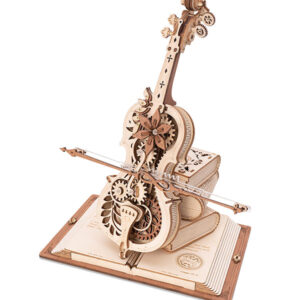 Magic Cello Mechanical Music Box 3D Wooden Puzzle AMK63