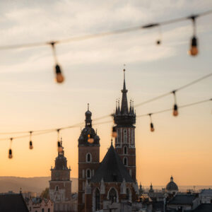 City at Dusk Wooden Jigsaw Puzzle