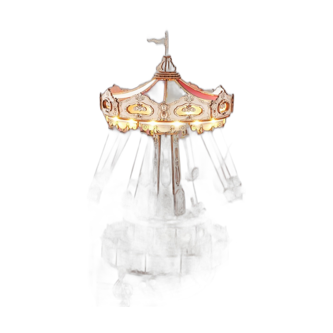 LED Music Box Kit with Rotating Swing - 3D Puzzle white background product image