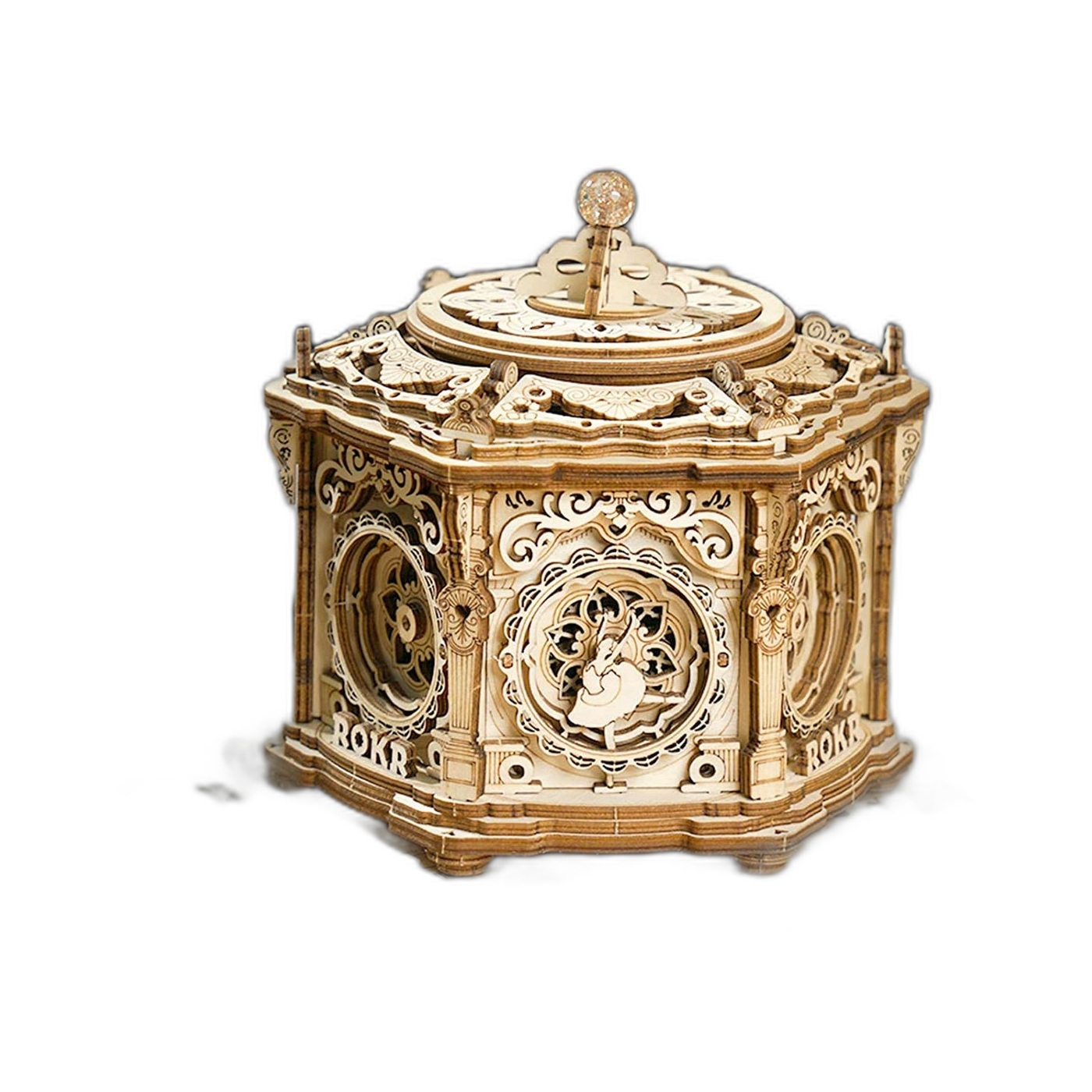 Starry Mechanical Music Box - 3D Wooden Puzzle white background product image