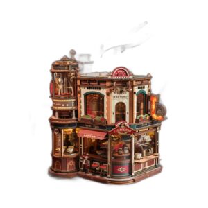 Dream Coffee Factory Music Box - 3D Wooden Puzzle white background product image