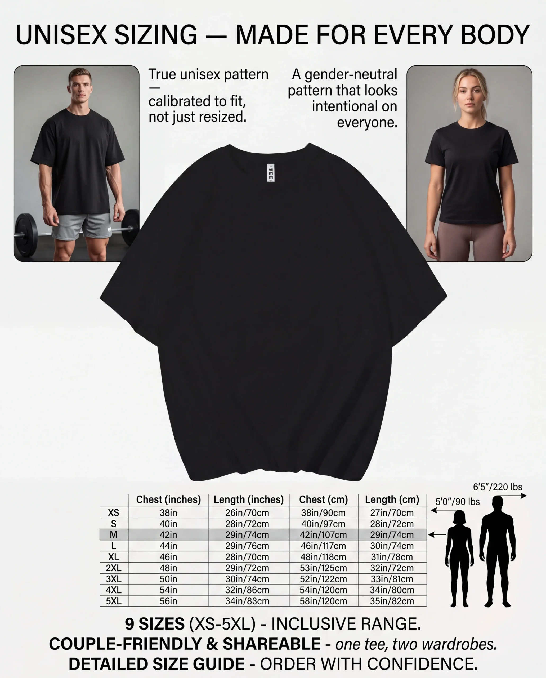 Unisex Sizing