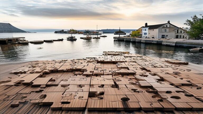 Harbor Town Wooden Jigsaw Puzzle: A Premium Build for Display and Relaxation