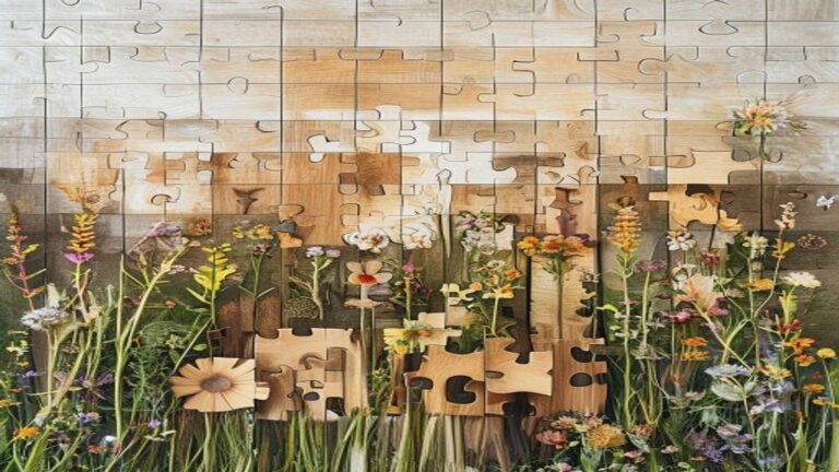 The Wildflower Meadow Wooden Puzzle That Becomes Wall Art