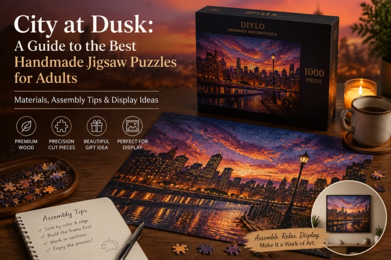 City at Dusk: A Guide to the Best Handmade Jigsaw Puzzles for Adults — Materials, Assembly Tips & Display Ideas