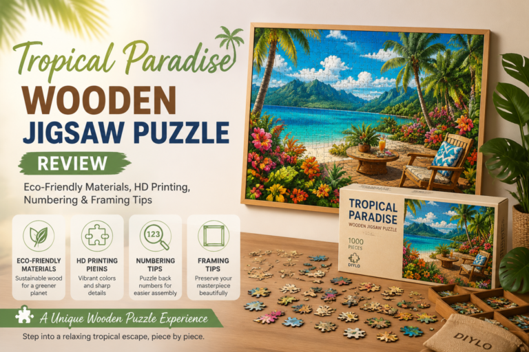 Tropical Paradise Wooden Jigsaw Puzzle Review: Eco-Friendly Materials, HD Printing, Numbering & Framing Tips