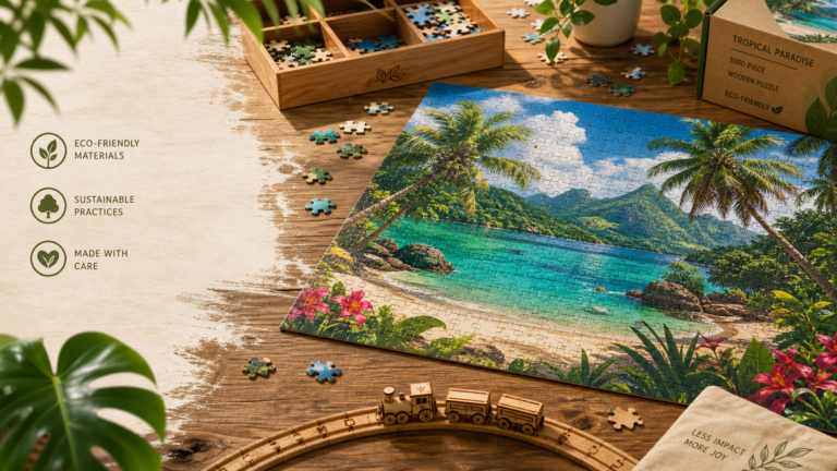 Tropical Paradise Wooden Jigsaw Puzzle: Eco-Friendly 1000-Piece Guide – Assembly Tips, Puzzle Track Train & Display Ideas