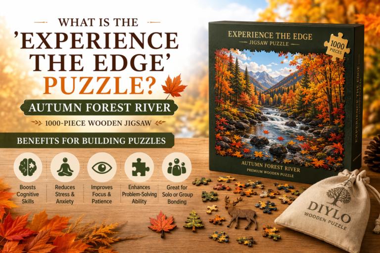 What Is the ‘Experience the Edge’ Puzzle? Autumn Forest River 1000‑Piece Wooden Jigsaw Benefits for Building Puzzles