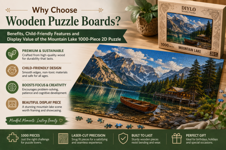 Why Choose Wooden Puzzle Boards? Benefits, Child-Friendly Features and Display Value of the Mountain Lake 1000‑Piece 2D Puzzle