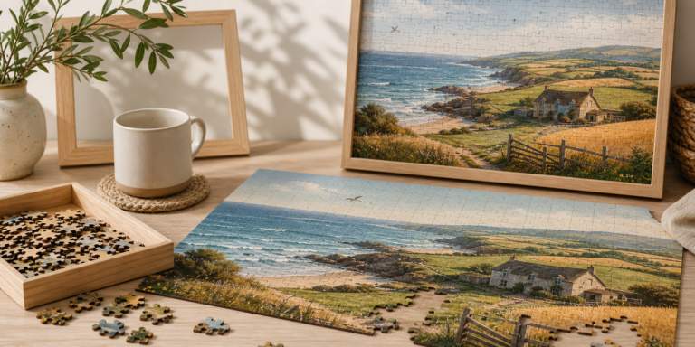 Coastal Farmland Wooden Jigsaw Puzzle Review: Eco-Friendly 1000-Piece Wooden Puzzle, Features & Framing Tips