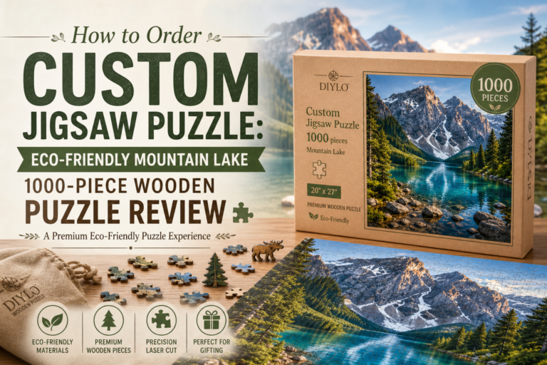 How to Order Custom Jigsaw Puzzle: Eco-Friendly Mountain Lake 1000-Piece Wooden Puzzle Review