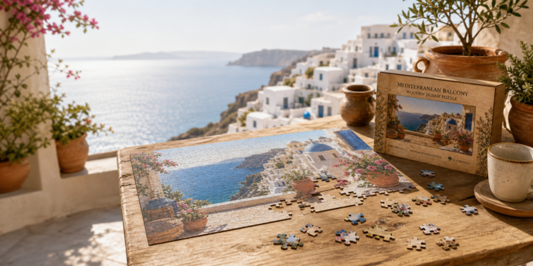 Mediterranean Balcony Wooden Jigsaw Puzzle: Features, eco-friendly materials and assembly tips