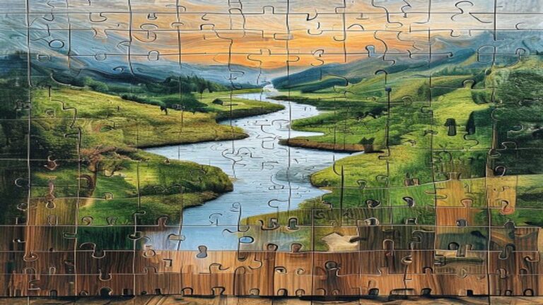 River Valley Wooden Jigsaw Puzzle: A Scenic Escape That Belongs on Your Wall